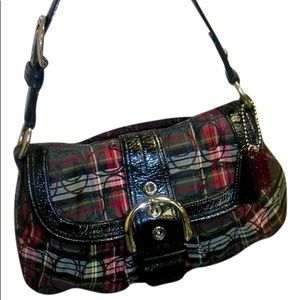 Coach Soho PleatedPlaid Tartan Purse